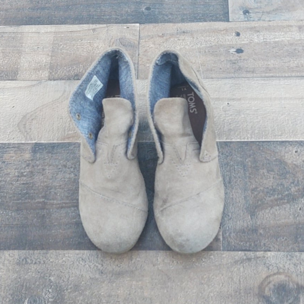 Toms Desert Wedge Taupe sz 1 kids
